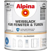 Alpina Weißlack für Türen & Fenster weiß glänzend ca. 2 l von Alpina