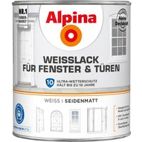 Alpina Weißlack für Türen & Fenster weiß seidenmatt ca. 2 l von Alpina