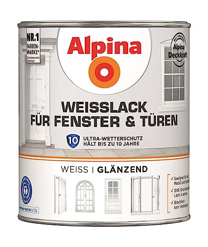 Alpina Weißlack für Fenster & Türen 750ml glänzend von Alpina