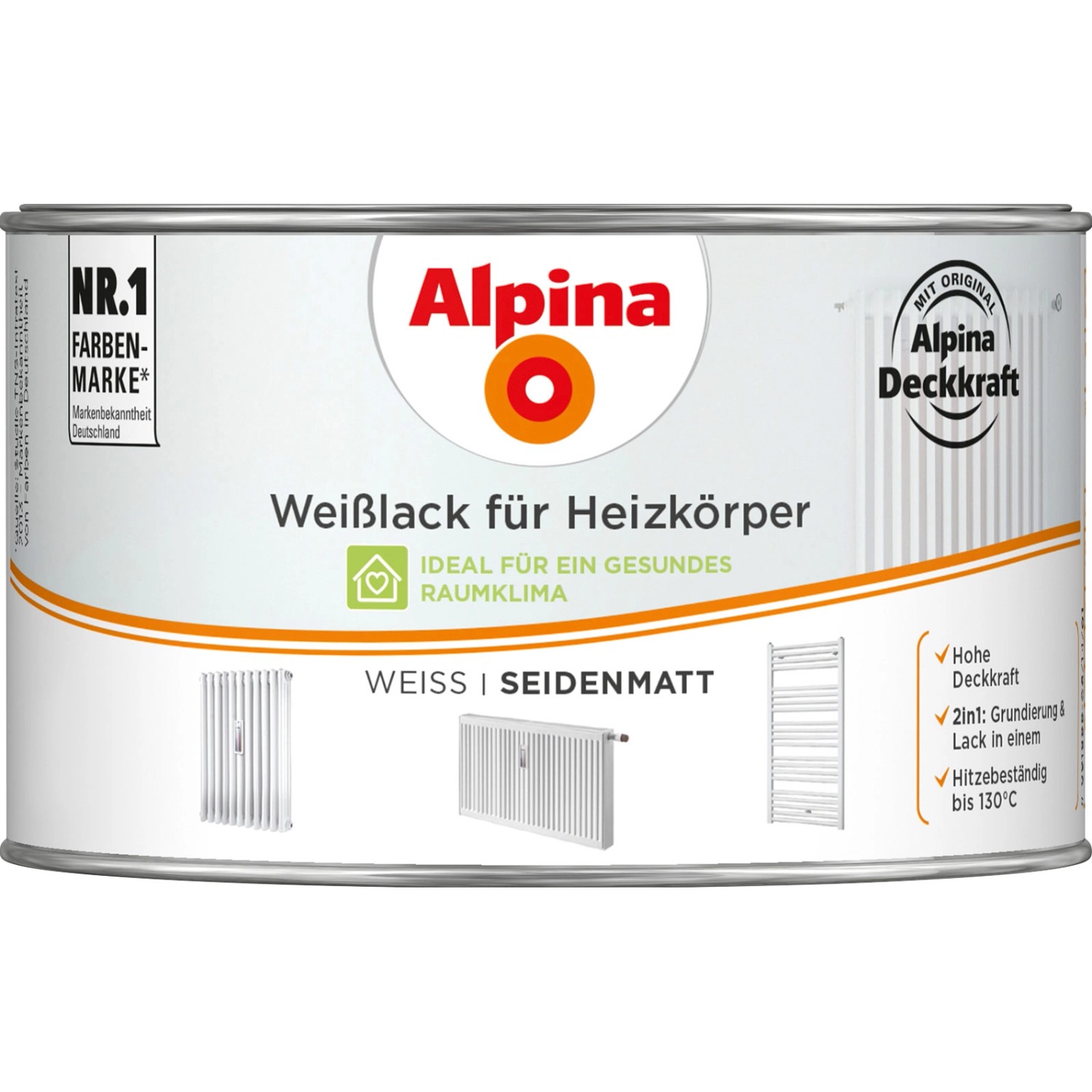 Alpina Weißlack für Heizkörper seidenmatt 300 ml von Alpina