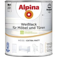 Weißlack für Möbel und Türen 2 l extra matt - Alpina von Alpina