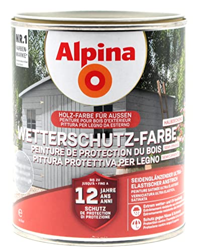Alpina Wetterschutzfarbe 0,75L silbergrau von Alpina