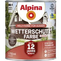 Wetterschutzfarbe deckend 0,75 l schokoladenbraun Holzschutzfarbe - Alpina Wetterschutzfarbe deckend 0,75 l schokoladenbraun Holzschutzfarbe - Alpina von Alpina