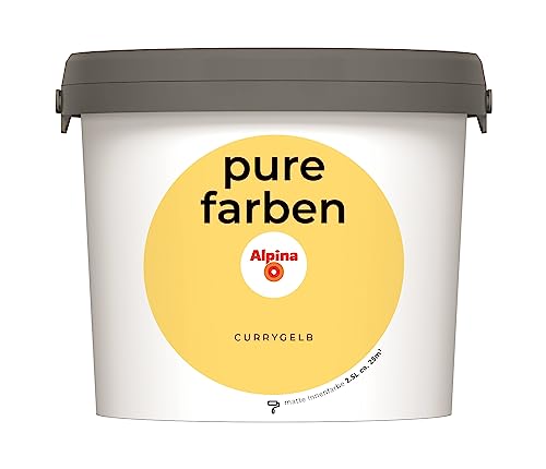 Alpina pure farben Wandfarbe – Currygelb – strapazierfähige und atmungsaktive Innenfarbe – ergiebig, gut deckend & reinigungsfähig – 2,5 Liter Alpina pure farben Wandfarbe – Currygelb – strapazierfähige und atmungsaktive Innenfarbe – ergiebig, gut deckend & reinigungsfähig – 2,5 Liter von Alpina