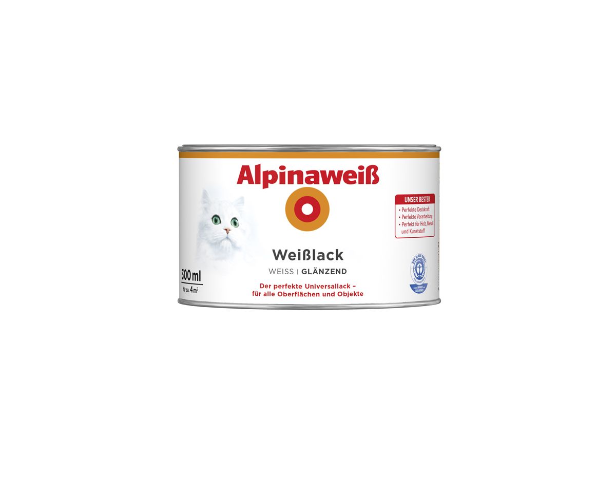 Alpinaweiß Weißlack 300 ml alpinaweiß glänzend von Alpina