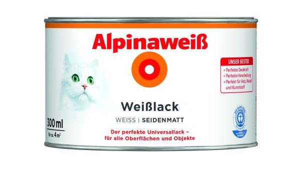 Alpinaweiß Weißlack 300 ml alpinaweiß seidenmatt von Alpina