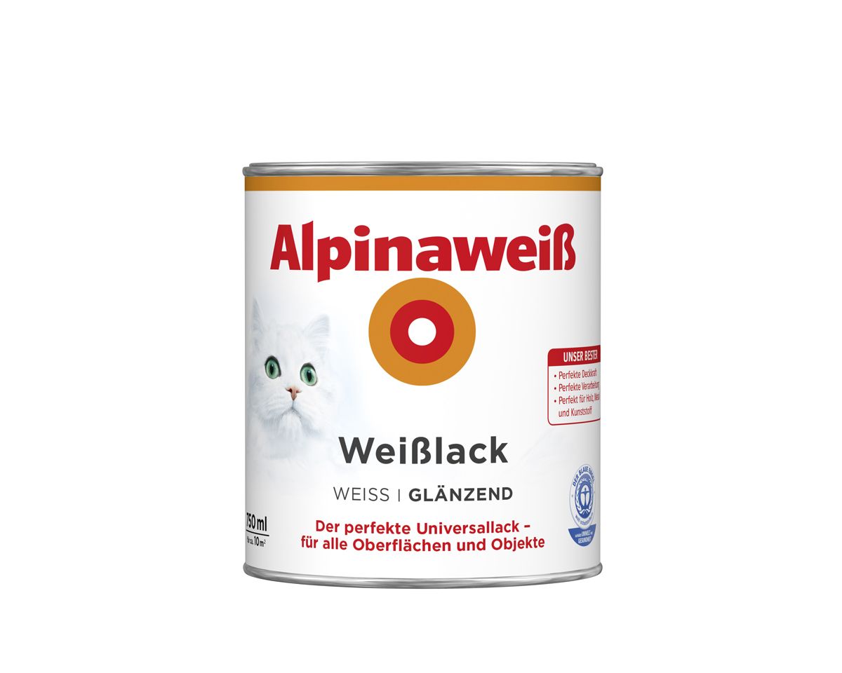 Alpinaweiß Weißlack 750 ml alpinaweiß glänzend von Alpina