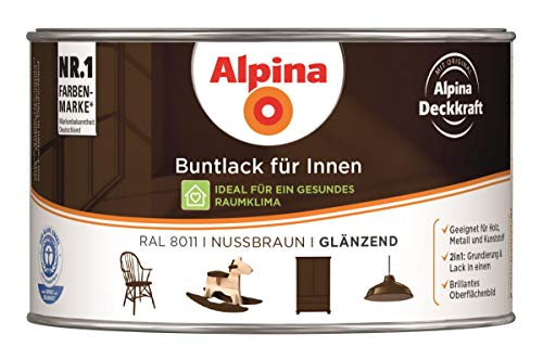 Buntlack für Innen - RAL8011 - Nussbraun - glänzend 300 ml von Alpina