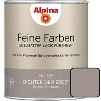 Alpina - Feine Farben Lack No. 05 Dichter der Erde erdbraun edelmatt 750 ml Buntlacke von Alpina