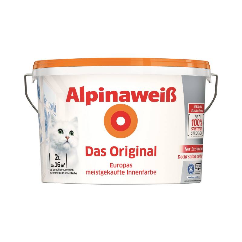 Innenfarbe 'Alpinaweiß' matt 2 l von Alpina