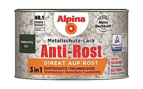 Alpina Metallschutzlack Anti-Rost Hammerschlag Grün 300ml von Alpina