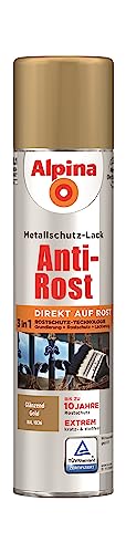 Alpina Metallschutzlack Anti-Rost Gold 400ml Sprühdose glänzend von Alpina