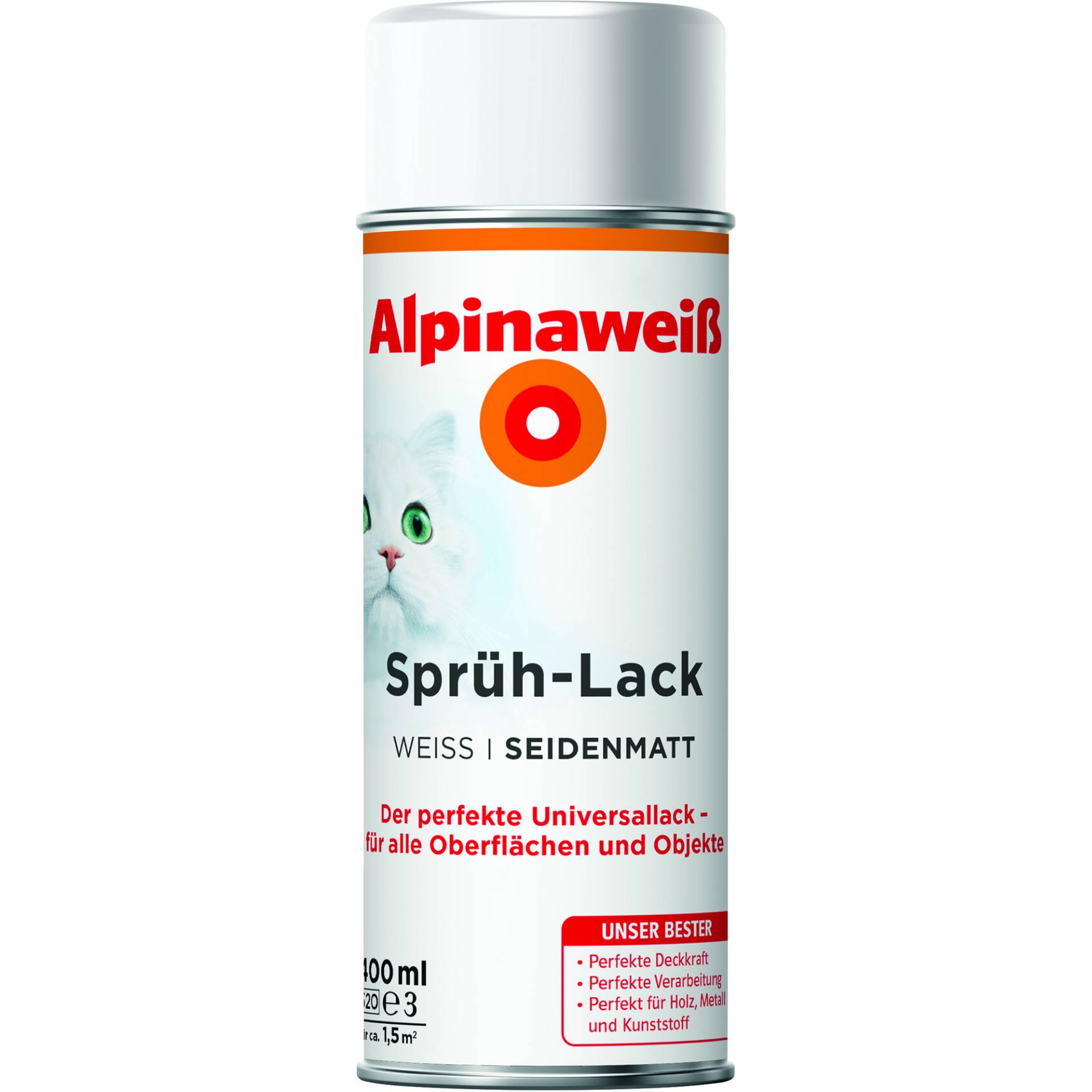 Sprühlack 'Alpinaweiß' seidenmatt 400 ml Sprühlack 'Alpinaweiß' seidenmatt 400 ml von Alpina