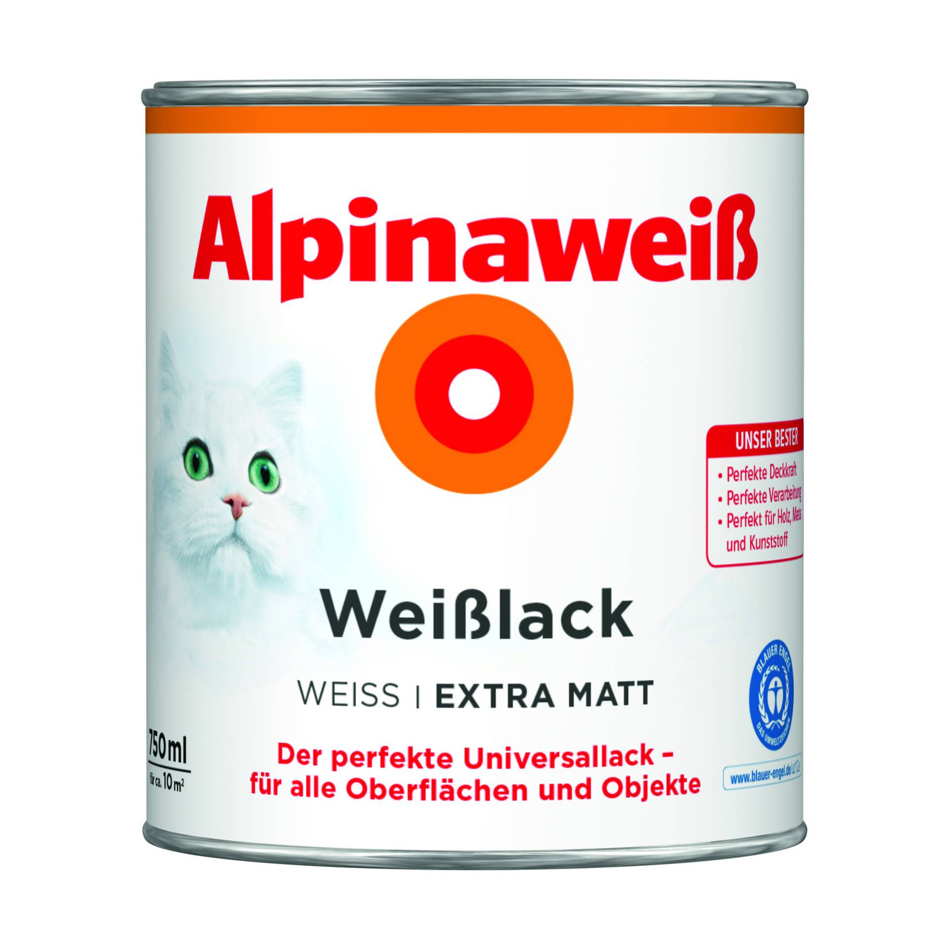 Weißlack 'Alpinaweiß' extramatt 750 ml Weißlack 'Alpinaweiß' extramatt 750 ml von Alpina