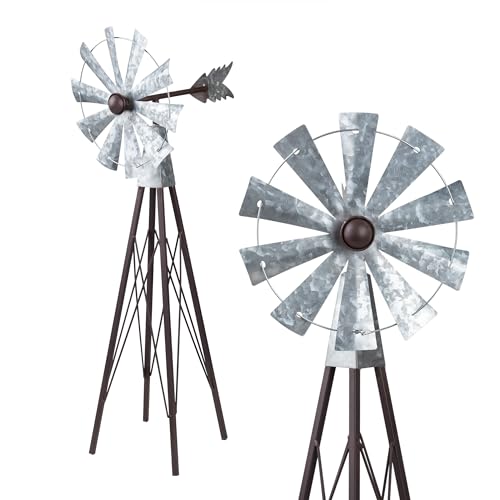 Alpine Corporation JUM368 Alpine Gartenstecker Metall Windspiel Bronze Silber von Alpine Corporation