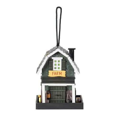 Alpine Corporation Vogelfutterhaus aus Holz, 22,9 cm hoch, zum Aufhängen oder Tisch, für den Außenbereich, Schwarz Alpine Corporation Vogelfutterhaus aus Holz, 22,9 cm hoch, zum Aufhängen oder Tisch, für den Außenbereich, Schwarz von Alpine Corporation