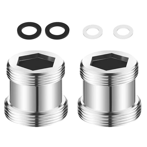 Wasserhahn Adapter M20 auf M22 - Gewindeadapter für Außengewinde M20 und M22, ideal für Luftsprudler und Waschbecken von Alppihym