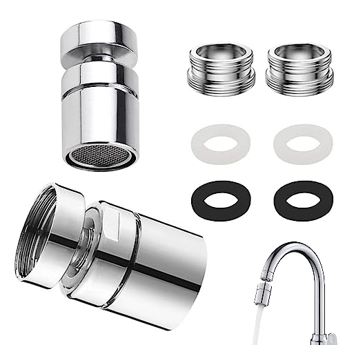 Alppihym 2er-Set Wasserhahn Luftsprudler Set - 360° Drehbar, M24 und 22 innengewinde Adapter - Perfekter Wasserhahn Aufsatz für Küche und Bad - Wassersparender Strahlregler für Alppihym 2er-Set Wasserhahn Luftsprudler Set - 360° Drehbar, M24 und 22 innengewinde Adapter - Perfekter Wasserhahn Aufsatz für Küche und Bad - Wassersparender Strahlregler für von Alppihym