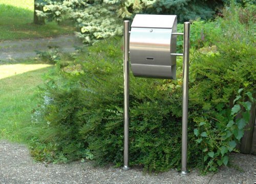 Edelstahl-Standbriefkasten Oscar 1er, 2er, 3er oder 4er (OSCAR 1er) von Alpuna