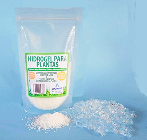 Alquera Hydrogel. Wasserspeicher Pflanzen Granulat 200g von Alquera