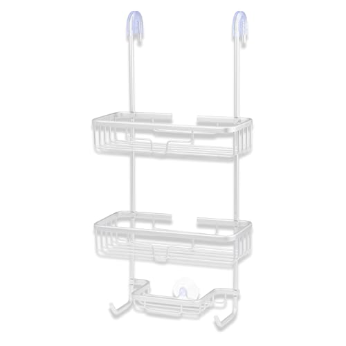 ALSEA - ALU SHOWER - Duschablage - Badezimmer Organizer - Regal - Bad Organizer - Metall Korb - Duschregal zum Hängen - Badezimmer Aufbewahrung - 28x12x56, Silber von Alsea AKCESORIA ŁAZIENKOWE