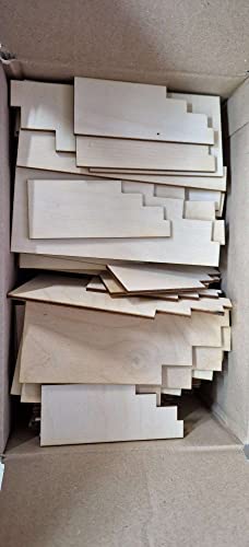 2-20kg Birke Multiplex Sperrholz Natur Holz Reste zum basteln Bastler Holzleiste DIY Platten Zuschnitt unbehandelt (2 kg Stufige Platten) von Alsino