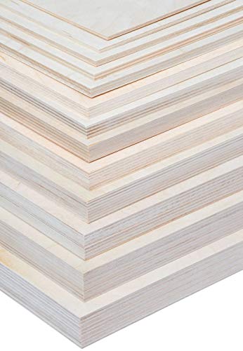 3mm Sperrholz Platte DIN A1 A2 A3 A4 A5 Multiplexplatten Zuschnitt Holz unbehandelt, 3 Stück, DIN A2 (594mm x 420mm) von Alsino