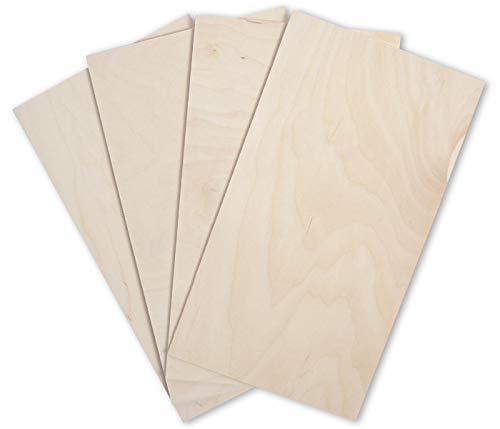 4 mm Multiplexplatte Zuschnitt Sperrholz-Platten Holz Massiv Naturfarbe unbehandelt, Breite 50 cm, Länge 100 cm von Alsino