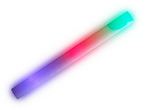 6x Multi LED Glowstick Party Licht Knicklicht Leuchtstab Blinkstab 47,5 x 3,5 cm Schaumstoff Multicolor von Alsino