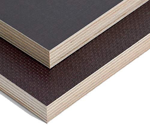 9mm Multiplex Zuschnitt Siebdruckplatten Multiplexplatten Zuschnitte Melaminbeschichtet Birke Bodenplatte Holz Braun Grau (Breite 20 cm, Länge 30 cm) von Alsino