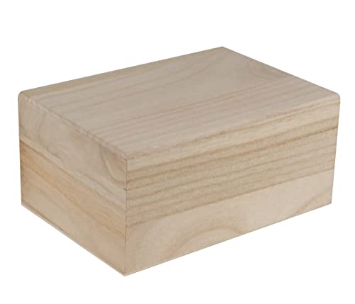 Alsino Holzbox Holzkiste mit Deckel Holztruhe Aufbewahrungsbox Vintage Aufbewahrung Truhe Kiste - mit Magnet-Verschluss, Größe: 17 cm x 12 cm x 8 cm von Alsino