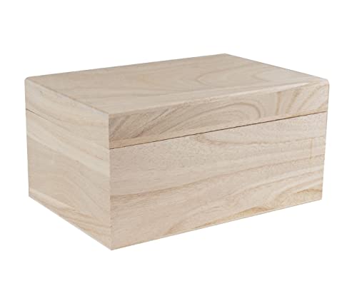 Alsino Holzbox Holzkiste mit Deckel Holztruhe Aufbewahrungsbox Vintage Aufbewahrung Truhe Kiste - mit Magnet-Verschluss, Größe: 20 cm x 14 cm x 10 cm von Alsino