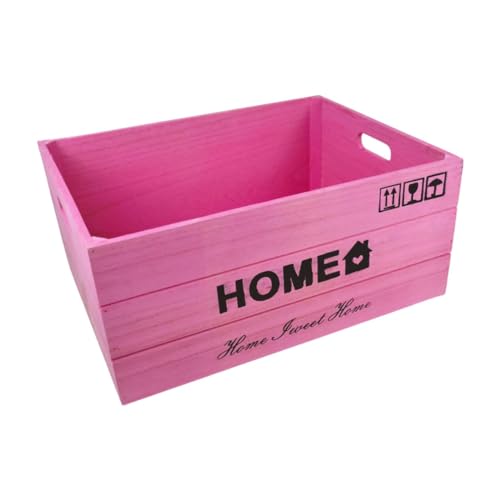 Alsino Holzkiste Pink Holzbox 45x20x35 Aufbewahrung - Die perfekte Sortier- und Ordnungsbox für dein Zuhause - Ideal für Kleidung, Schuhe, Spielzeug und Bücher,HB-036 A von Alsino