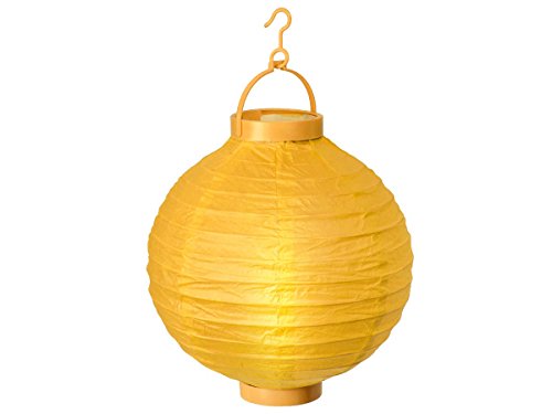 Alsino LED Papier Lampion Papierlaterne Laterne 20 cm Gartendeko Dekoration, Variante wählen:L-02 gelb von Alsino