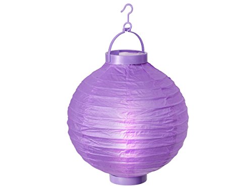 Alsino LED Papier Lampion Papierlaterne Laterne 20 cm Gartendeko Dekoration, Variante wählen:L-06 lila von Alsino