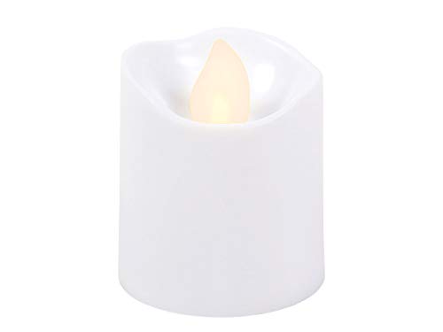 Alsino LED Teelichter Teelicht Kerzen Rund in Weiß ca 3,8 x 4,8 cm inkl. Batterien (TL-04), Farbe:1 Stück von Alsino
