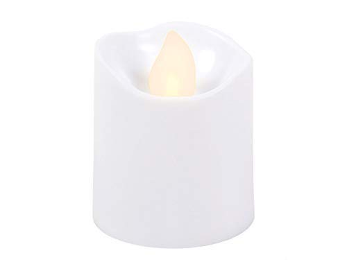 Alsino LED Teelichter Teelicht Kerzen Rund in Weiß ca 3,8 x 4,8 cm inkl. Batterien (TL-04), Farbe:10 Stück von Alsino