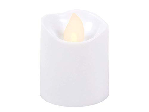 Alsino LED Teelichter Teelicht Kerzen Rund in Weiß ca 3,8 x 4,8 cm inkl. Batterien (TL-04), Farbe:5 Stück von Alsino