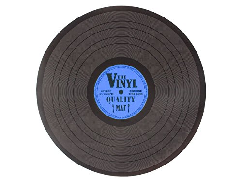 Alsino Platzset Retro Schallplatte abwaschbar Vinyl Tischset Kunststoff Abwaschbar Plattenspieler Tischunterlage, Variante wählen:145088 blau von Alsino