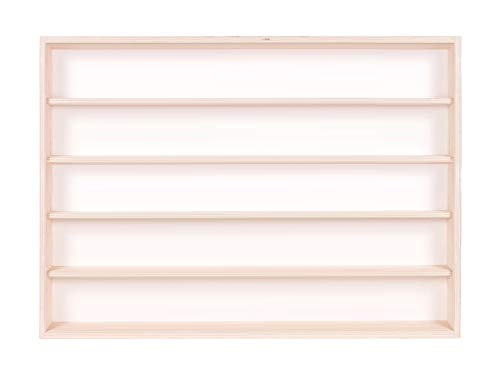 Alsino Sammlervitrine 60 cm breit 1-8 Fächer Holz Multiplex Setzkasten Figuren Autos Züge LKW Wandvitrine V-60.1 - V-60.5 Vitrine Spur HO & N Regal H0 (V-60.5 Vitrine 5 Fächer) von Alsino