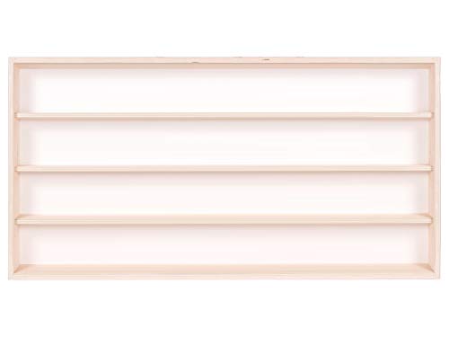 Alsino Sammlervitrine Setzkasten 60 cm x 39 cm x 8,5 cm - 4 Ebenen & 2 Plexiglasscheiben, mit Montageanleitung - Kein Zusammenbau nötig von Alsino