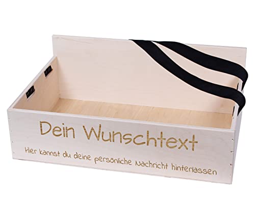 Alsino Bauchladen Holz mit Wunschtext Beschriftung JGA Promotion Events - 40 cm x 26 cm x 10 cm, personalisierbar von Alsino