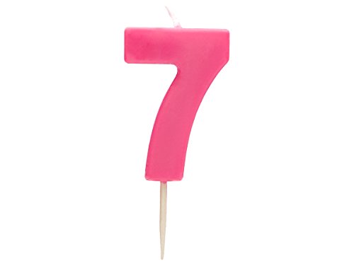 Geburtstags Kerze Ziffer, Variante wählen:pink, Variante wählen:T30067 Ziffer 7 von Alsino