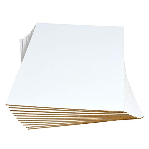 Hartfaserplatte HDF-Platte einseitig weiß 2,5mm dicke basteln Holz malen, werken, Modellbau (Breite 10 cm, Länge 40 cm) von Alsino