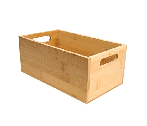 Holz-Kiste aus Bambus personalisiert Aufbewahrungsbox & Geschenkkiste - Deko Geschenkbox, HB-001 F von Alsino