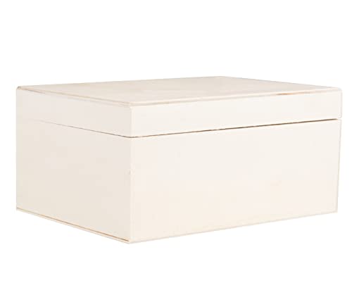 Holzbox Holzkiste mit Deckel Holztruhe Aufbewahrungsbox Vintage Aufbewahrung Truhe Kiste - mit Magnet-Verschluss, Größe: : 17cm x 12cm x 8 cm von Alsino