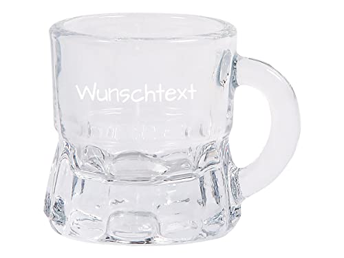 Schnapsgläser personalisiert mit Wunschtext Wunschname Gravur Glas mit Henkel 2 cl - Für unvergessliche Momente von Alsino