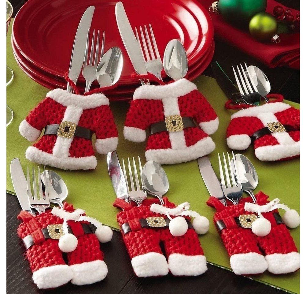 Alster Herz Weihnachtsmann Deko Weihnachten, Besteckhalter für Esstisch, H0225 (12 St), Tischdeko Weihnachten Ideen von Alster  Herz