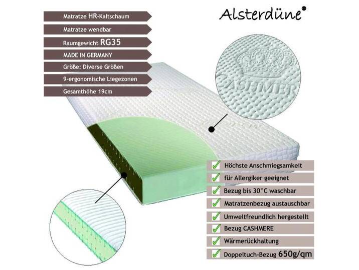 Alsterdüne Kaltschaummatratze ALSTERDÜNE® SPECIAL Kaltschaum, Höhe 19cm, RG35, Cashmere-Bezug, 19 cm hoch von Alsterdüne