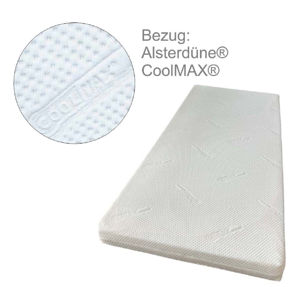 Jugendmatratze Comfort, 140x200x15cm, RG35, CoolMAX®-Bezug, Zertifiziert, Alsterdüne, 15 cm hoch von Alsterdüne